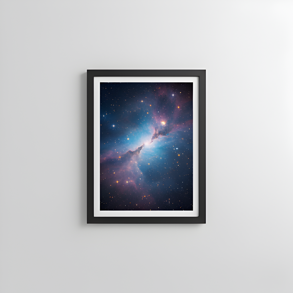 Galaxy Wall Art | Black Frame